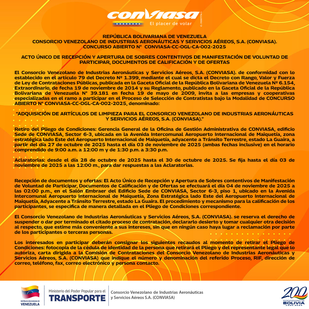 Comunicado Conviasa
